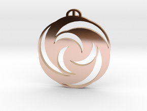 Up Sombourne Hampshire Crop Circle Pendant in 9K Rose Gold 
