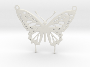 Butterfly Pendant in White Natural TPE (SLS)