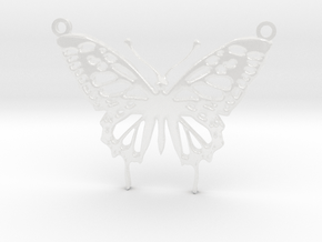 Butterfly Pendant in Clear Ultra Fine Detail Plastic