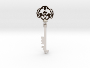Old Key in Rhodium Plated Brass