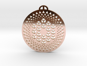 Sugar Hill Wiltshire crop circle pendant in 9K Rose Gold 