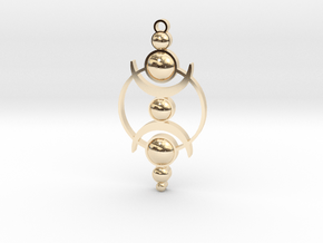 Lizzano Veneto crop circle pendant in 14k Gold Plated Brass