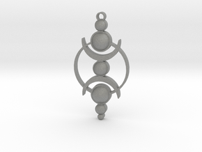 Lizzano Veneto crop circle pendant in Gray PA12 Glass Beads