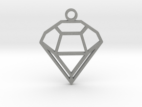 Diamond_Pendant in Gray PA12