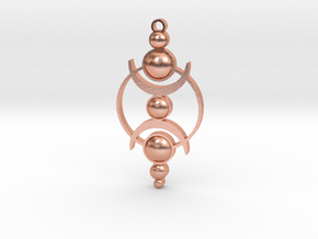 Lizzano Veneto crop circle pendant in Natural Copper