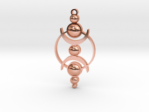 Lizzano Veneto crop circle pendant in Polished Copper