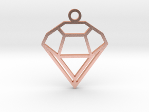Diamond_Pendant in Natural Copper