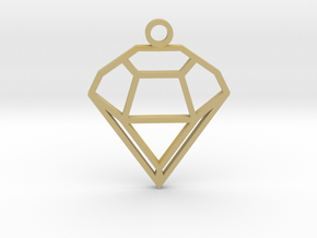 Diamond_Pendant in Tan Fine Detail Plastic