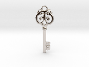 Key in Rhodium Plated Brass