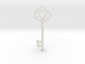 Old Key in White Natural Versatile Plastic