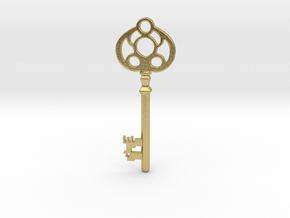 Old Key in Natural Brass