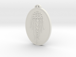 Wayland's Smithy  Oxfordshire Crop Circle Pendant in White Natural TPE (SLS)