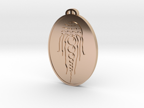 Wayland's Smithy  Oxfordshire Crop Circle Pendant in 9K Rose Gold 