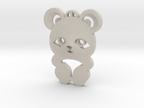 baby panda pendant in Natural Sandstone