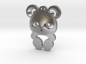 baby panda pendant in Natural Silver