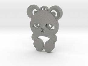 baby panda pendant in Gray PA12