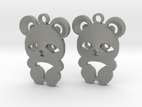 baby panda earrings in Gray PA12