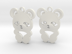 baby panda earrings in PA11 (SLS)
