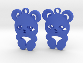 baby panda earrings in Blue Smooth Versatile Plastic