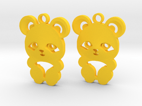 baby panda earrings in Yellow Smooth Versatile Plastic