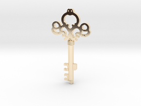 Key in 14k Gold Plated Brass