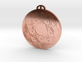 Honeystreet-Wiltshire Crop Circle Pendant in Polished Copper