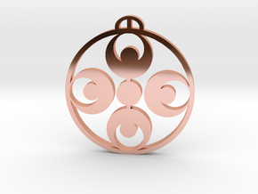 Monteiasi-Puglia Crop Circle Pendant in Polished Copper