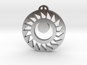 Cheesfoot Head Hampshire Crop Circle Pendant in Natural Silver