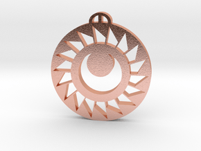 Cheesfoot Head Hampshire Crop Circle Pendant in Natural Copper
