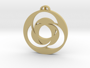 Liddington Castle Wiltshire Crop Circle Pendant in Tan Fine Detail Plastic