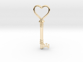 heart key in 14k Gold Plated Brass