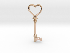 heart key in 9K Rose Gold 