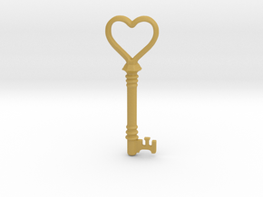 heart key in Tan Fine Detail Plastic