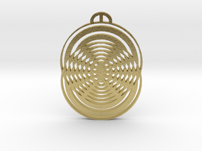 Shalbourne Wiltshire Crop Circle Pendant in Natural Brass