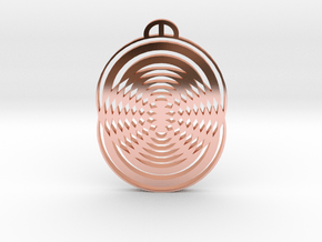 Shalbourne Wiltshire Crop Circle Pendant in Polished Copper