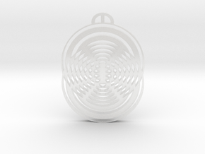 Shalbourne Wiltshire Crop Circle Pendant in Clear Ultra Fine Detail Plastic