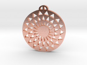 Martinsell Hill Wiltshire Crop Circle Pendant in Natural Copper
