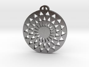 Martinsell Hill Wiltshire Crop Circle Pendant in Processed Stainless Steel 316L (BJT)