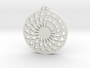 Martinsell Hill Wiltshire Crop Circle Pendant in White Natural TPE (SLS)