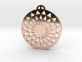 Martinsell Hill Wiltshire Crop Circle Pendant in 9K Rose Gold 
