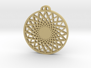 Farnborough Berkshire Crop Circle Pendant in Tan Fine Detail Plastic