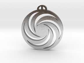 Großziethen  Brandeburg Crop Circle Pendant in Natural Silver
