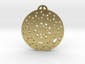 Etchilhampton  Wiltshire Crop Circle Pendant in Natural Brass