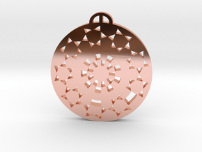Etchilhampton  Wiltshire Crop Circle Pendant in Polished Copper