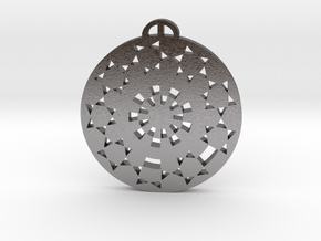Etchilhampton  Wiltshire Crop Circle Pendant in Processed Stainless Steel 17-4PH (BJT)
