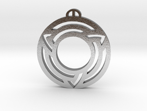 Milk Hill Wiltshire Crop Circle Pendant in Natural Silver