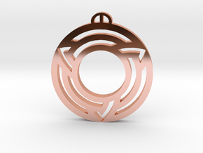 Milk Hill Wiltshire Crop Circle Pendant in Polished Copper