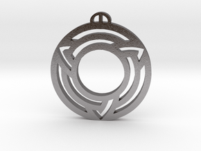 Milk Hill Wiltshire Crop Circle Pendant in Processed Stainless Steel 316L (BJT)