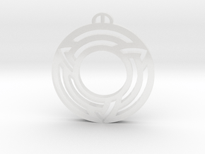 Milk Hill Wiltshire Crop Circle Pendant in Clear Ultra Fine Detail Plastic
