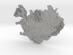 Iceland Heightmap in Aluminum